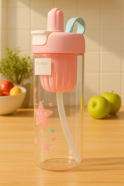 Water Bottle with Straw